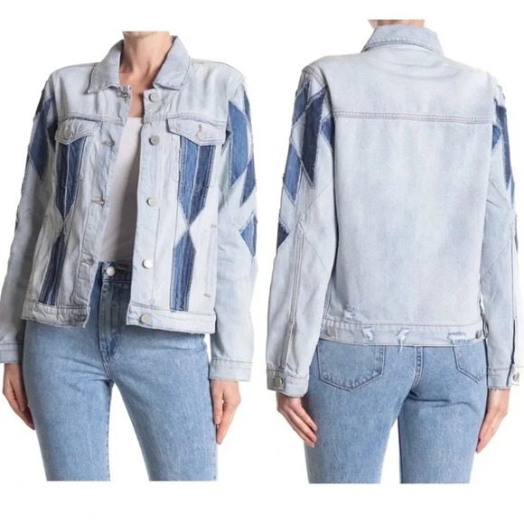 NEW BLANK NYC Denim jean Patchwork Jacket Borderlines
Coachella festival western - Picture 1 of 10
